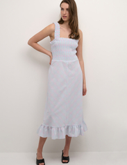 Karen By Simonsen - IvetteKB Long Dress - summer dresses - pink multi check - 3