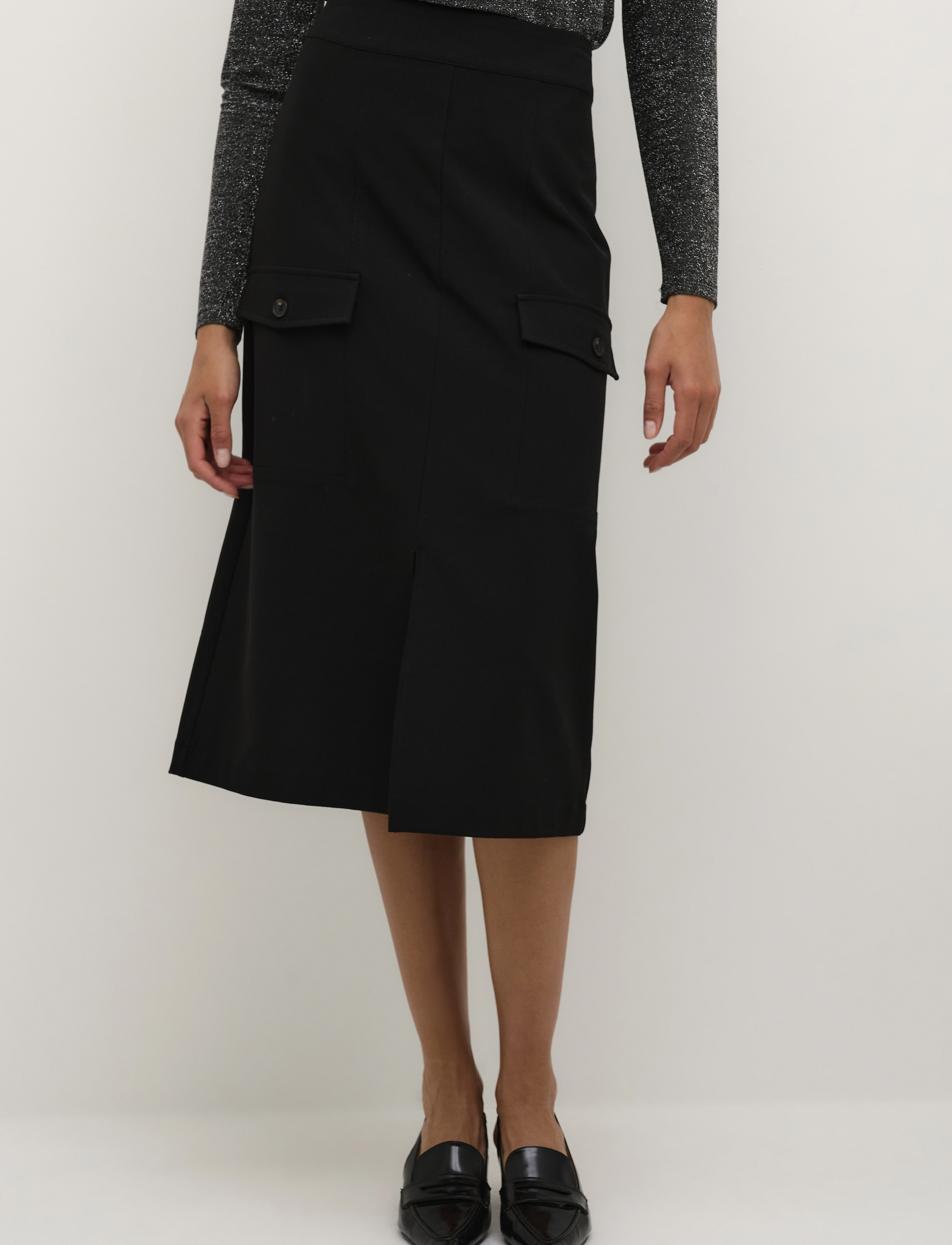 Karen By Simonsen Kristelkb Skirt, 36, Black, Nederdele > Knælange Og Midi, Dame
