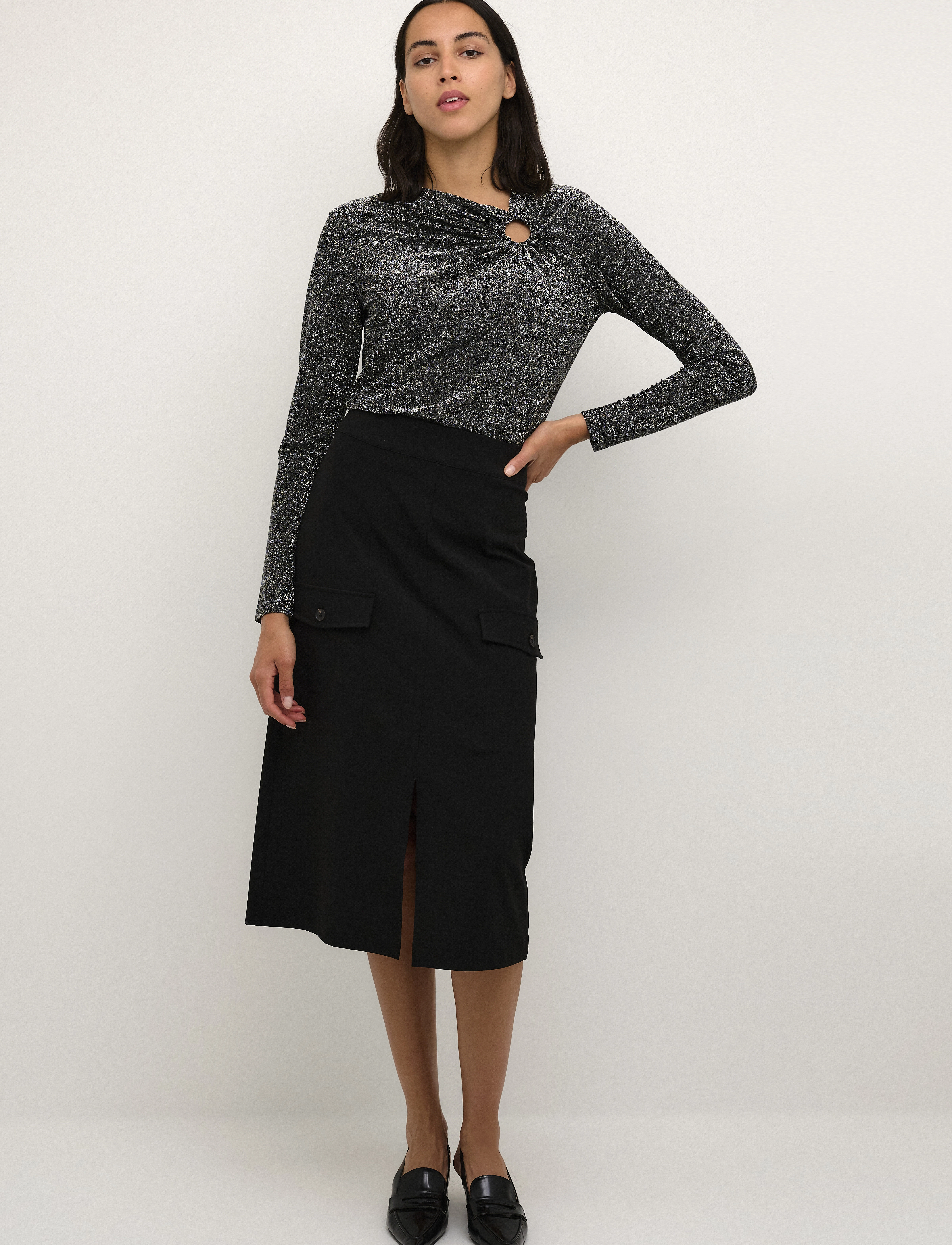 Karen By Simonsen - KristelKB Skirt - midi nederdele - meteorite - 3