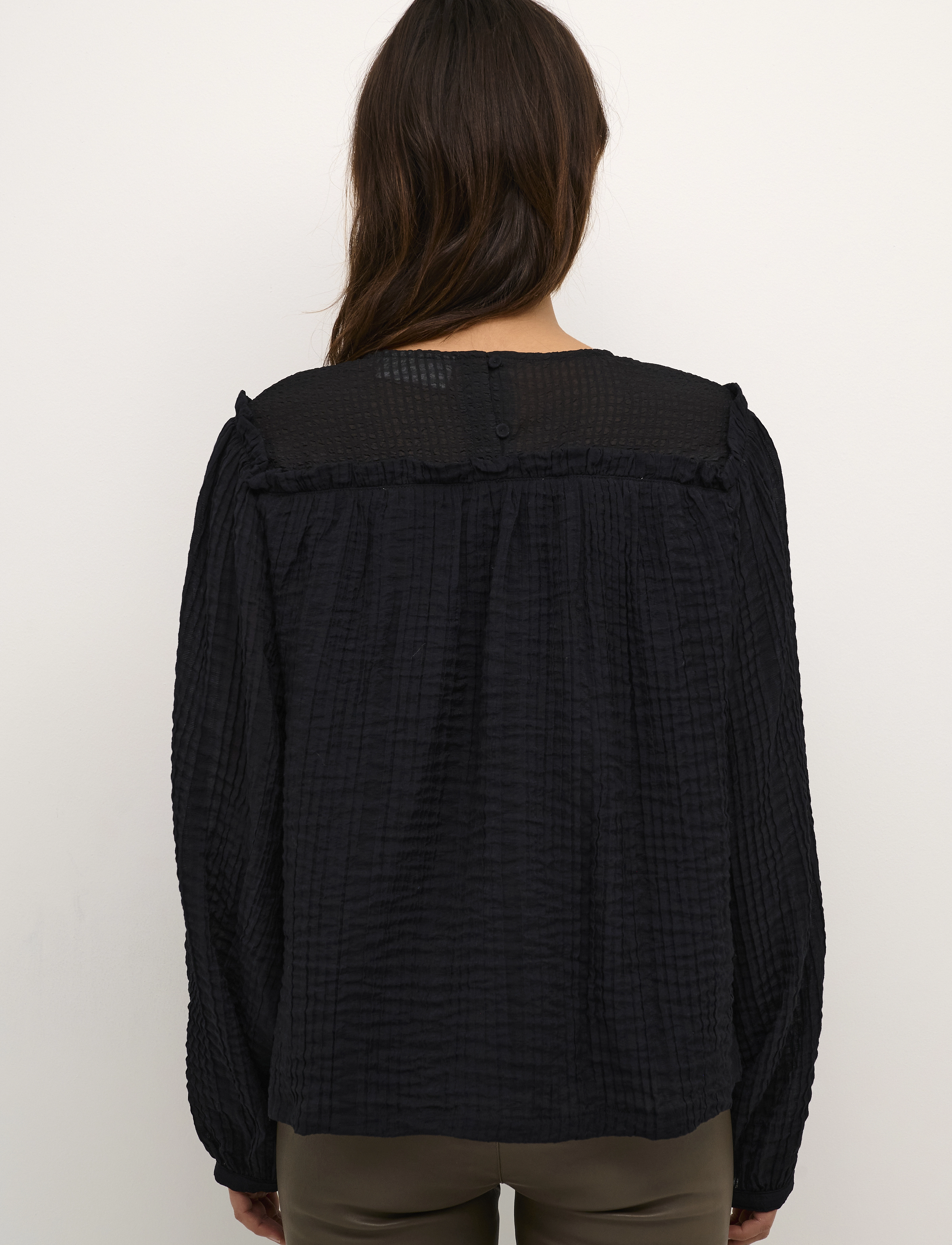 Karen By Simonsen - KatharinaKB Blouse - pikkade varrukatega pluusid - meteorite - 4