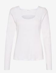 Karen By Simonsen - JillKB Cut out Tee - long-sleeved tops - bright white - 0