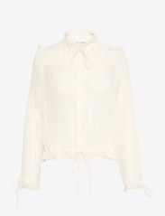 Karen By Simonsen - LindaKB Blouse - long-sleeved blouses - egret - 0