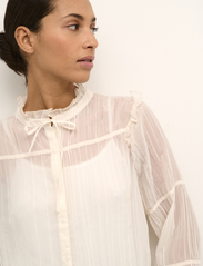 Karen By Simonsen - LindaKB Blouse - long-sleeved blouses - egret - 5