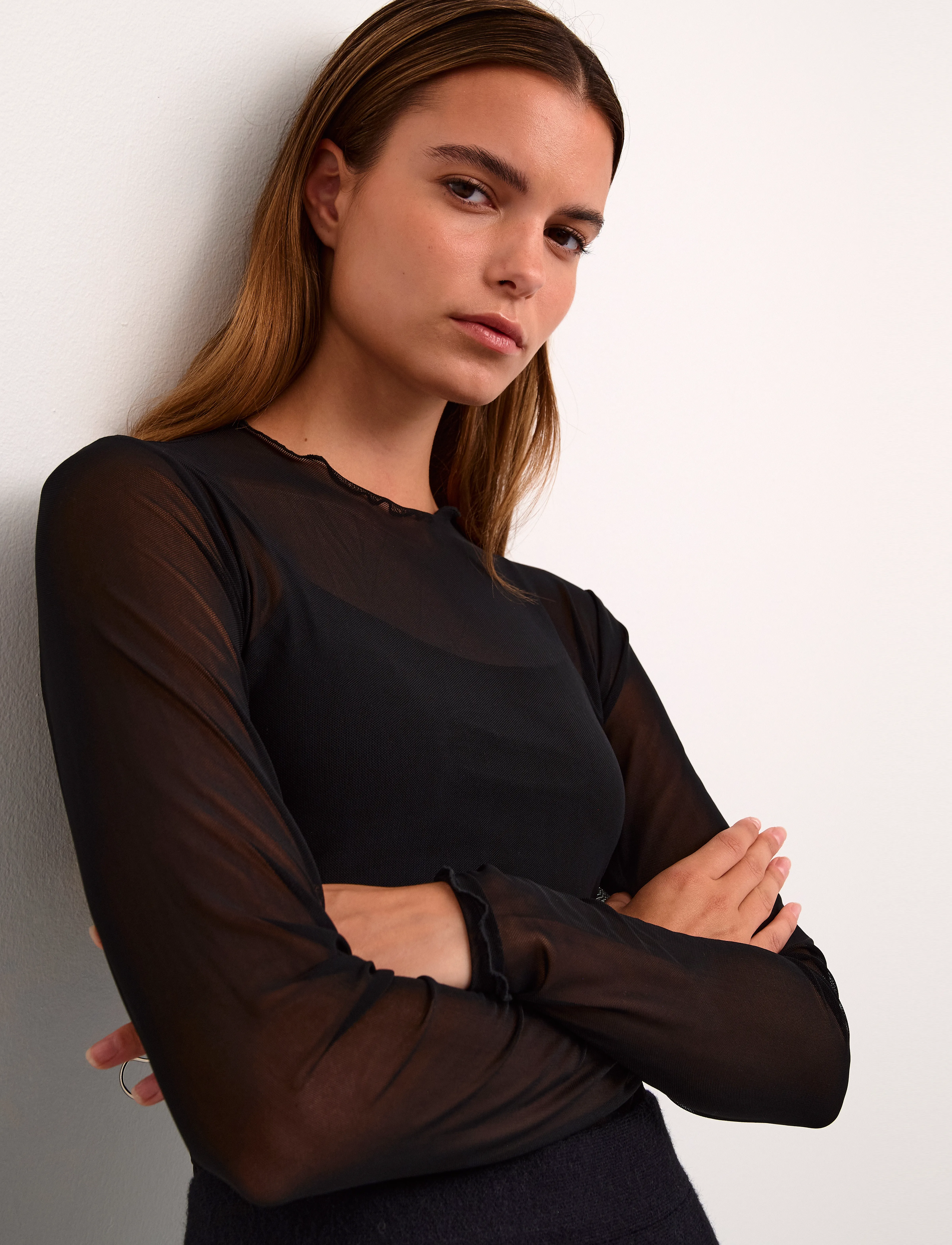 Karen By Simonsen - DeshKB LS Tee - langärmlige tops - meteorite - 5