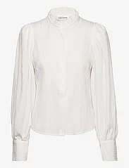Karen By Simonsen - FrostyKB Frill Shirt - langermede skjorter - bright white - 0