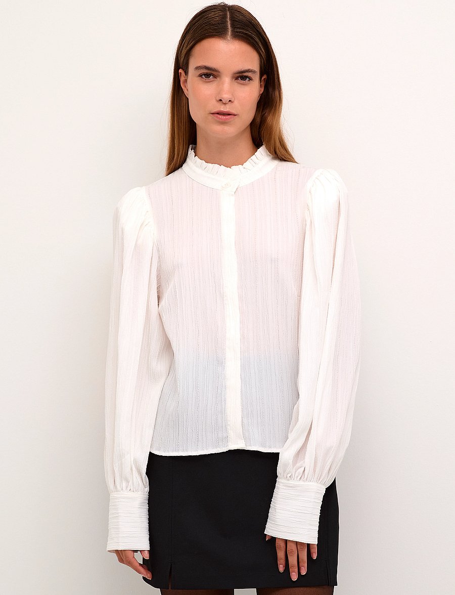Karen By Simonsen - FrostyKB Frill Shirt - bright white - 0