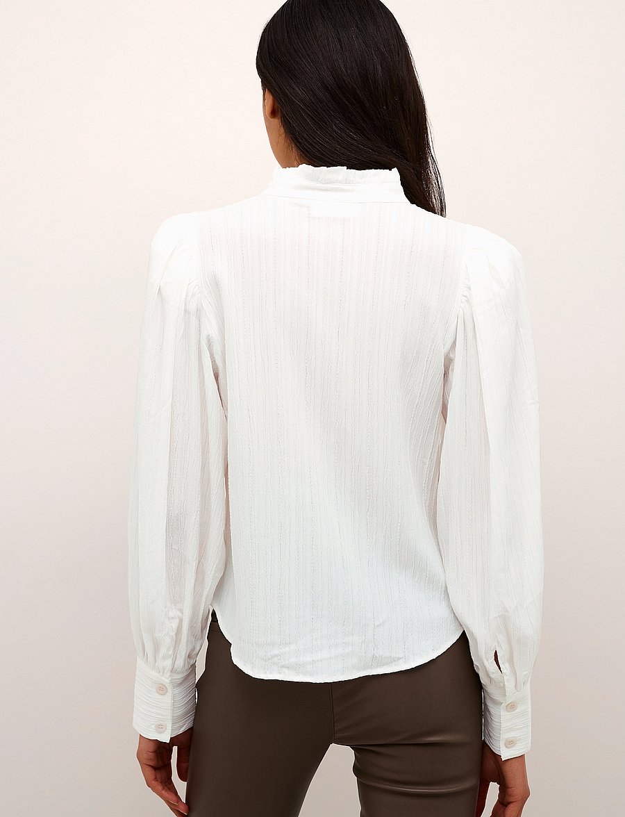 Karen By Simonsen - FrostyKB Frill Shirt - bright white - 4
