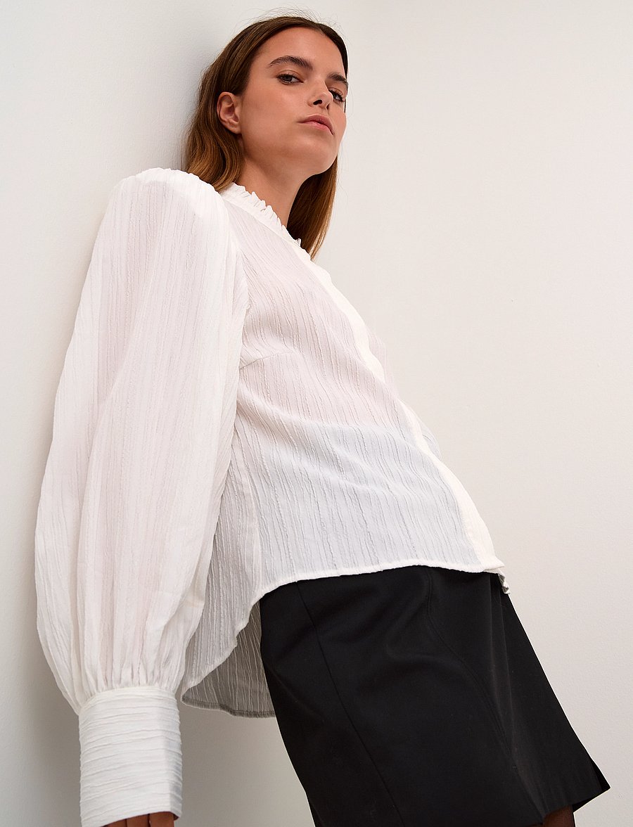 Karen By Simonsen - FrostyKB Frill Shirt - bright white - 5