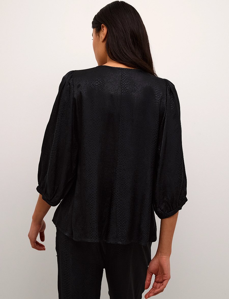 Karen By Simonsen - DarlingKB Top - blusen mit dreiviertelärmel - meteorite - 4