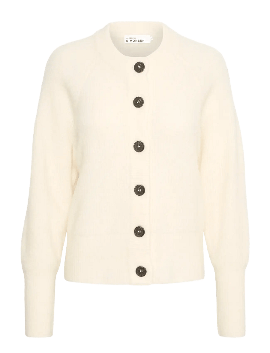 Karen By Simonsen - DebbieKB Short Cardigan - strickjacken - egret - 1