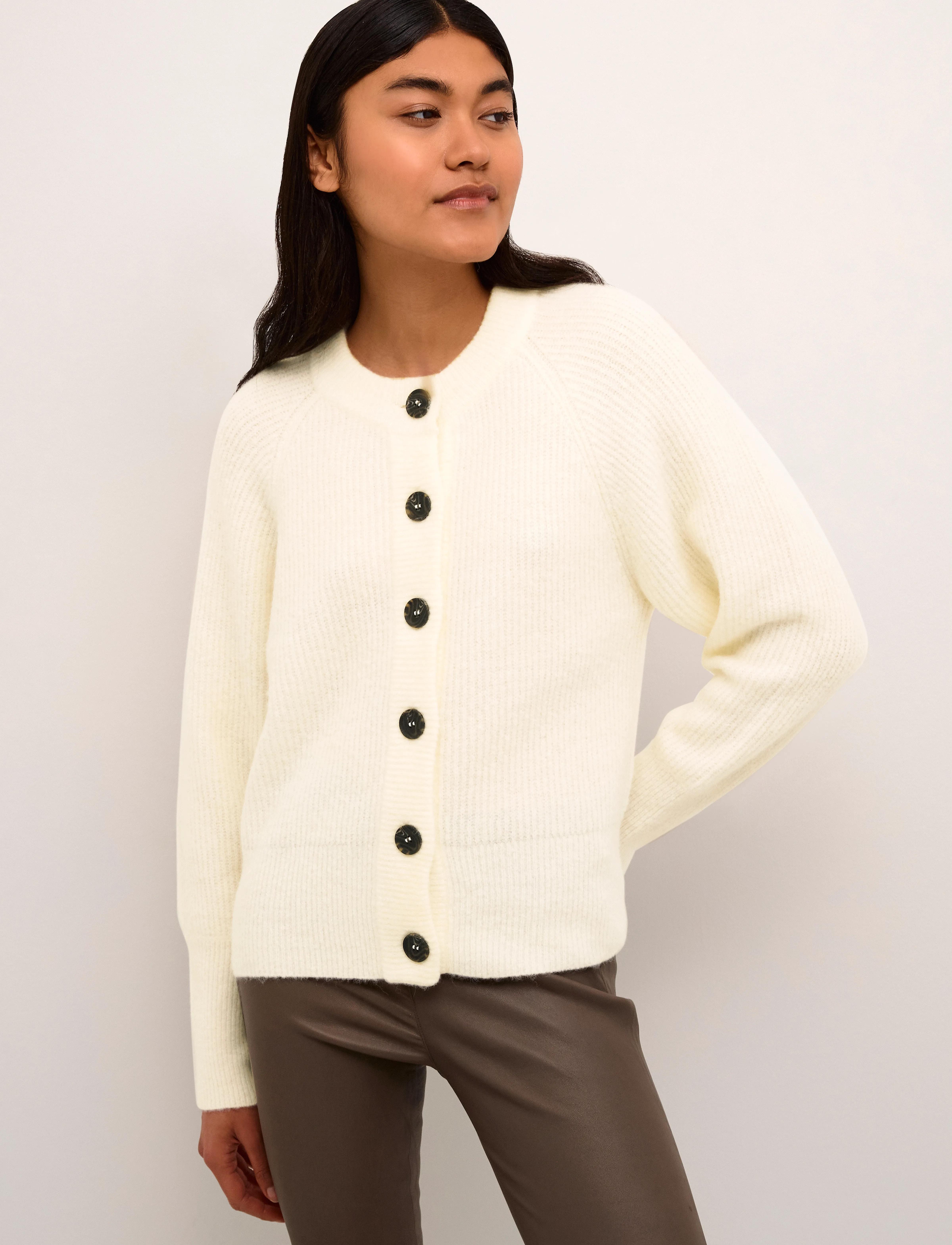 Karen By Simonsen Debbiekb Short Cardigan, XXS, Knitwear, Creme - Cardigans, Frauen