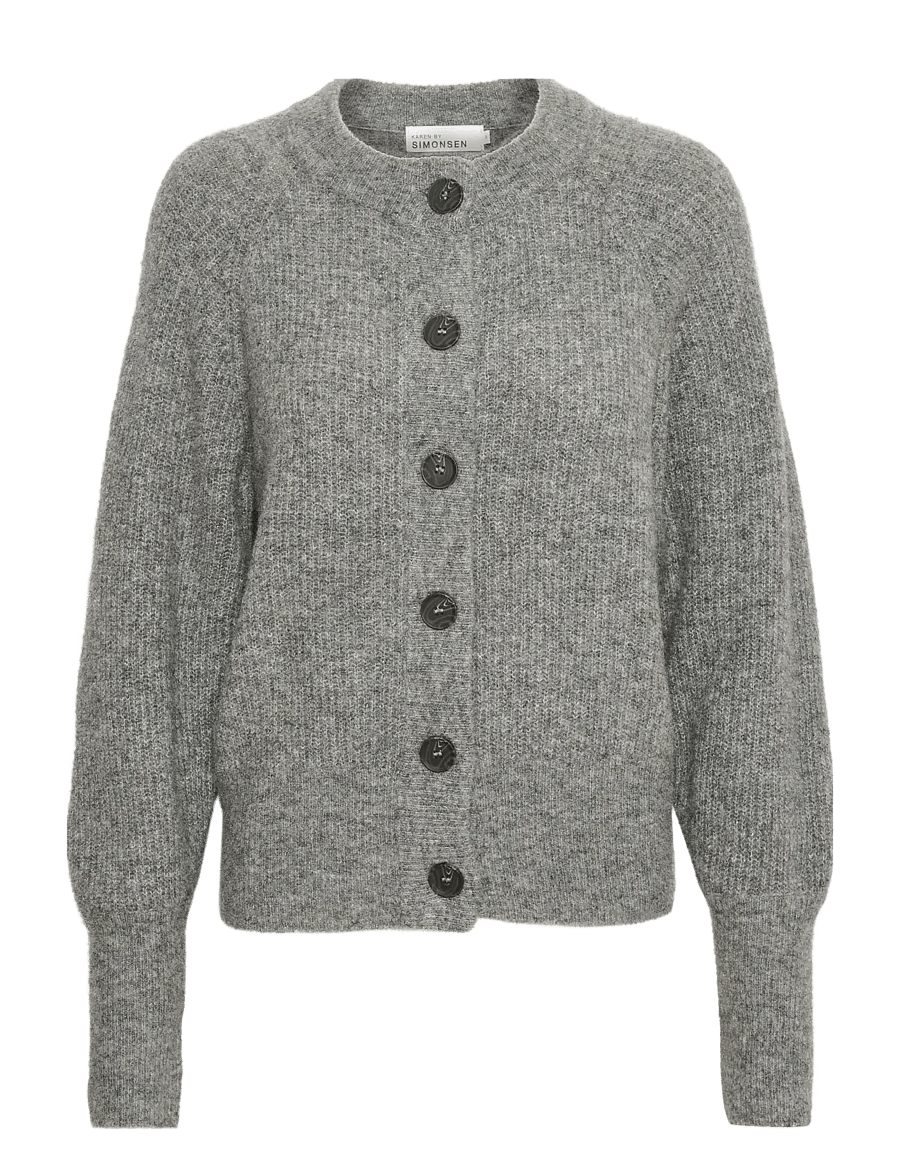 Karen By Simonsen - DebbieKB Short Cardigan - cardigans - opal gray melange - 1