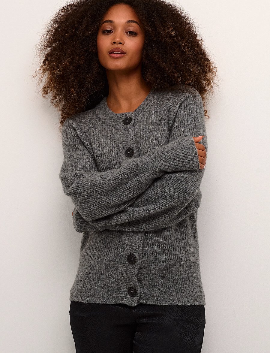 Karen By Simonsen - DebbieKB Short Cardigan - cardigans - opal gray melange - 0