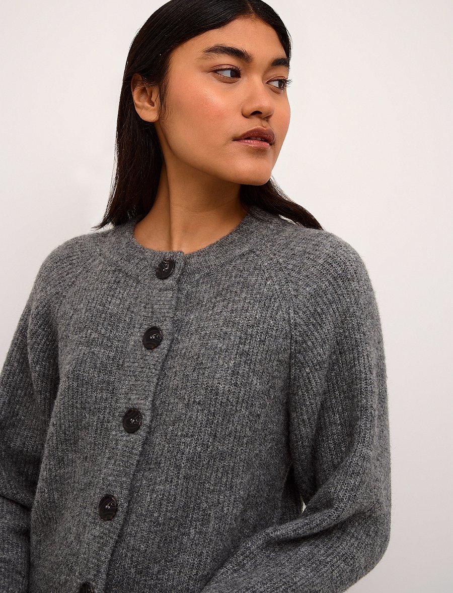 Karen By Simonsen - DebbieKB Short Cardigan - cardigans - opal gray melange - 5