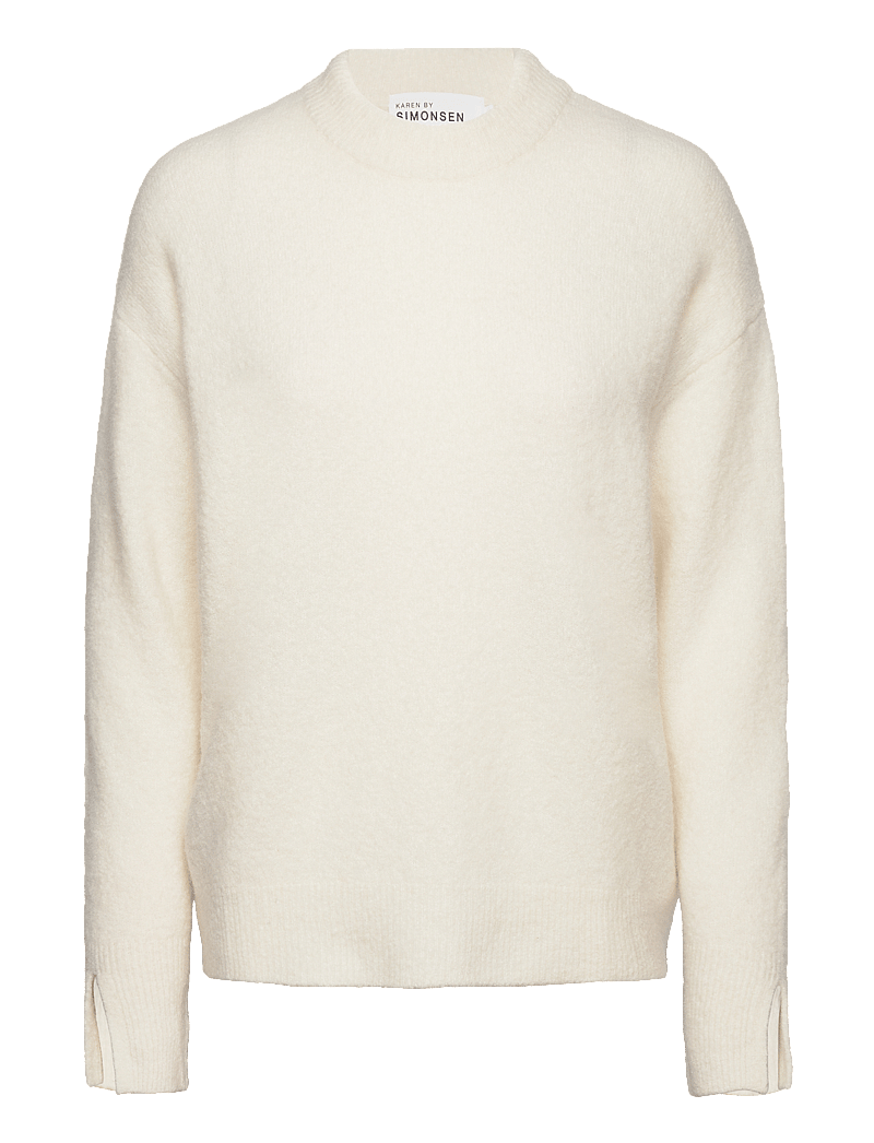 Karen By Simonsen - DebbieKB Oneck - stickade tröjor - egret - 1