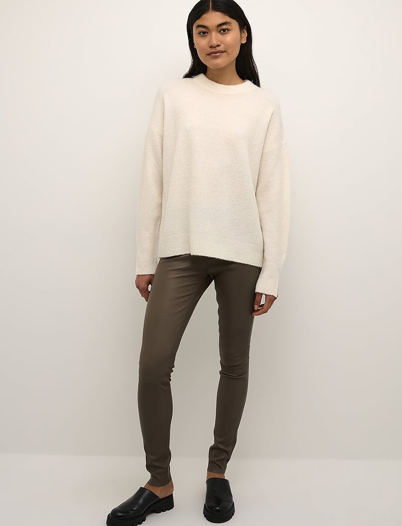 Karen By Simonsen - DebbieKB Oneck - stickade tröjor - egret - 3