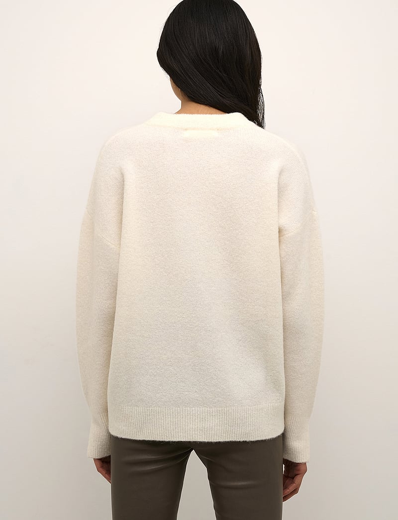 Karen By Simonsen - DebbieKB Oneck - stickade tröjor - egret - 4