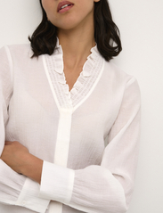 Karen By Simonsen - NathasjaKB Shirt - long-sleeved blouses - bright white - 5