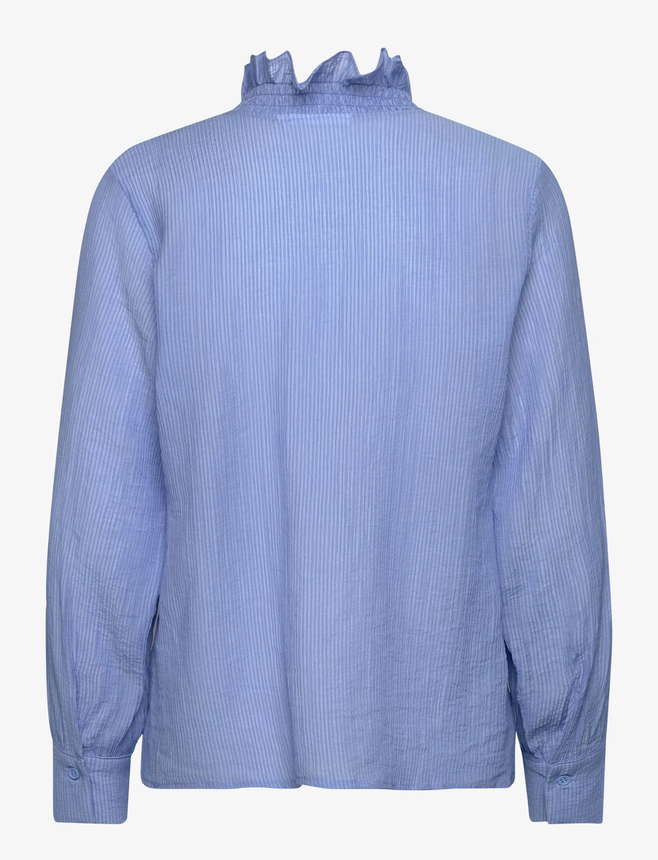 Karen By Simonsen - NathasjaKB Shirt - langermede bluser - della robbia blue - 1
