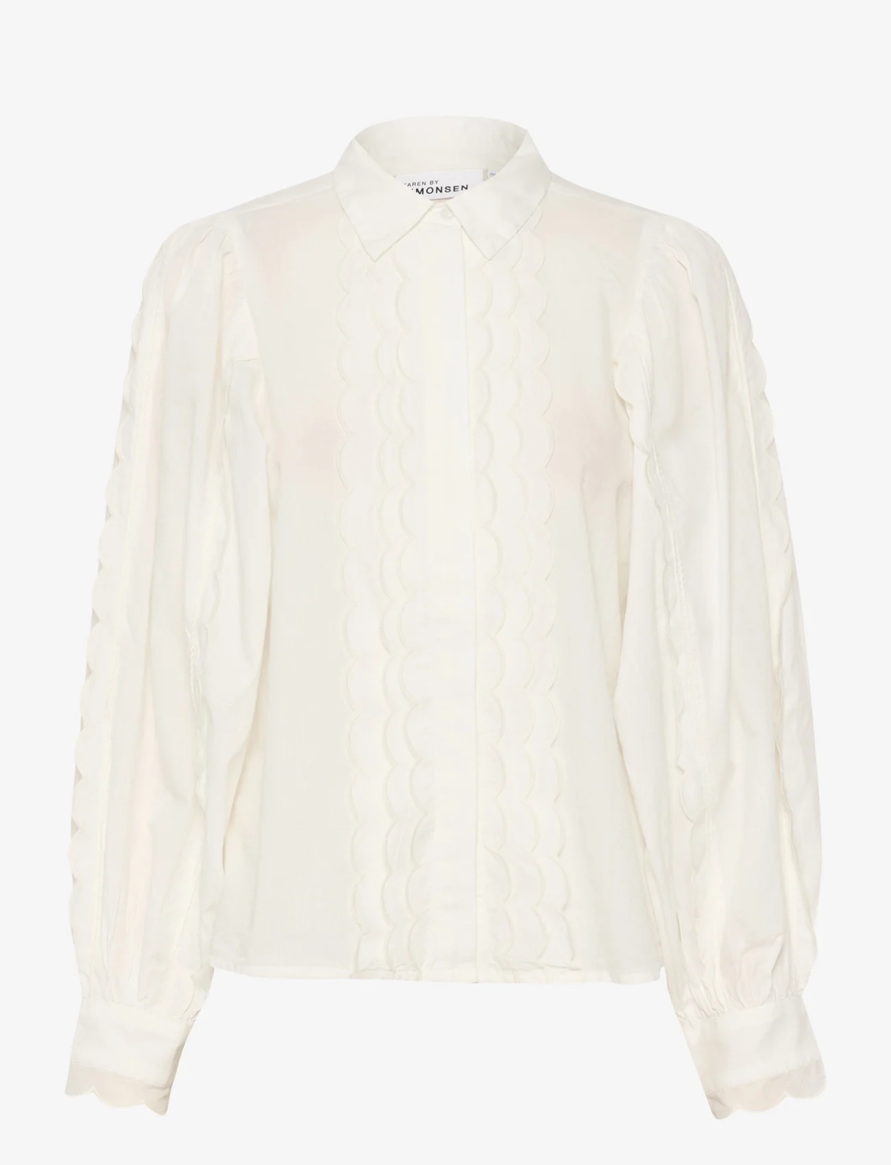 Karen By Simonsen - NadiaKB Shirt - langærmede bluser - bright white - 0