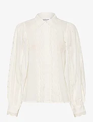 Karen By Simonsen - NadiaKB Shirt - langermede bluser - bright white - 0