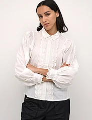 Karen By Simonsen - NadiaKB Shirt - langermede bluser - bright white - 2