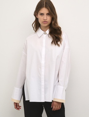 Karen By Simonsen - NillaKB Shirt - langærmede skjorter - bright white - 2