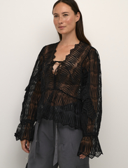 Karen By Simonsen - NadineKB Blouse - long-sleeved blouses - meteorite - 2