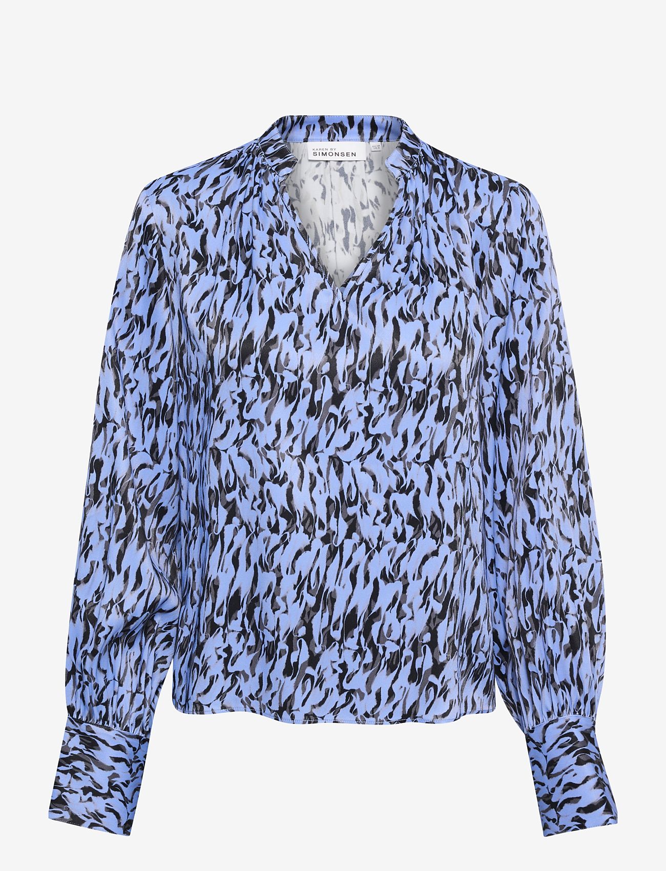 Karen By Simonsen - NikoleKB Blouse - langærmede bluser - nikole della blue - 1