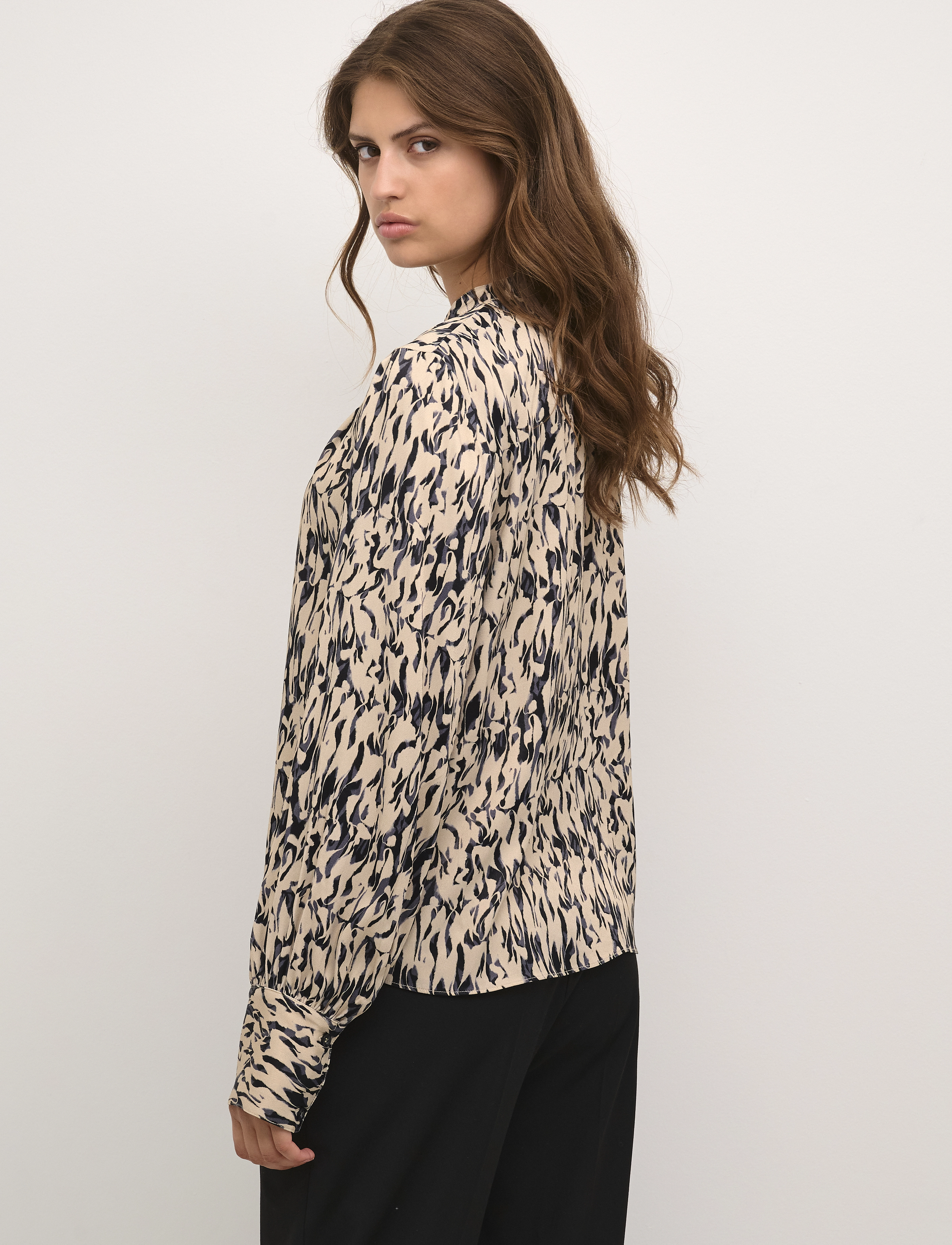 Karen By Simonsen - NikoleKB Blouse - langærmede bluser - nikole print black - 3