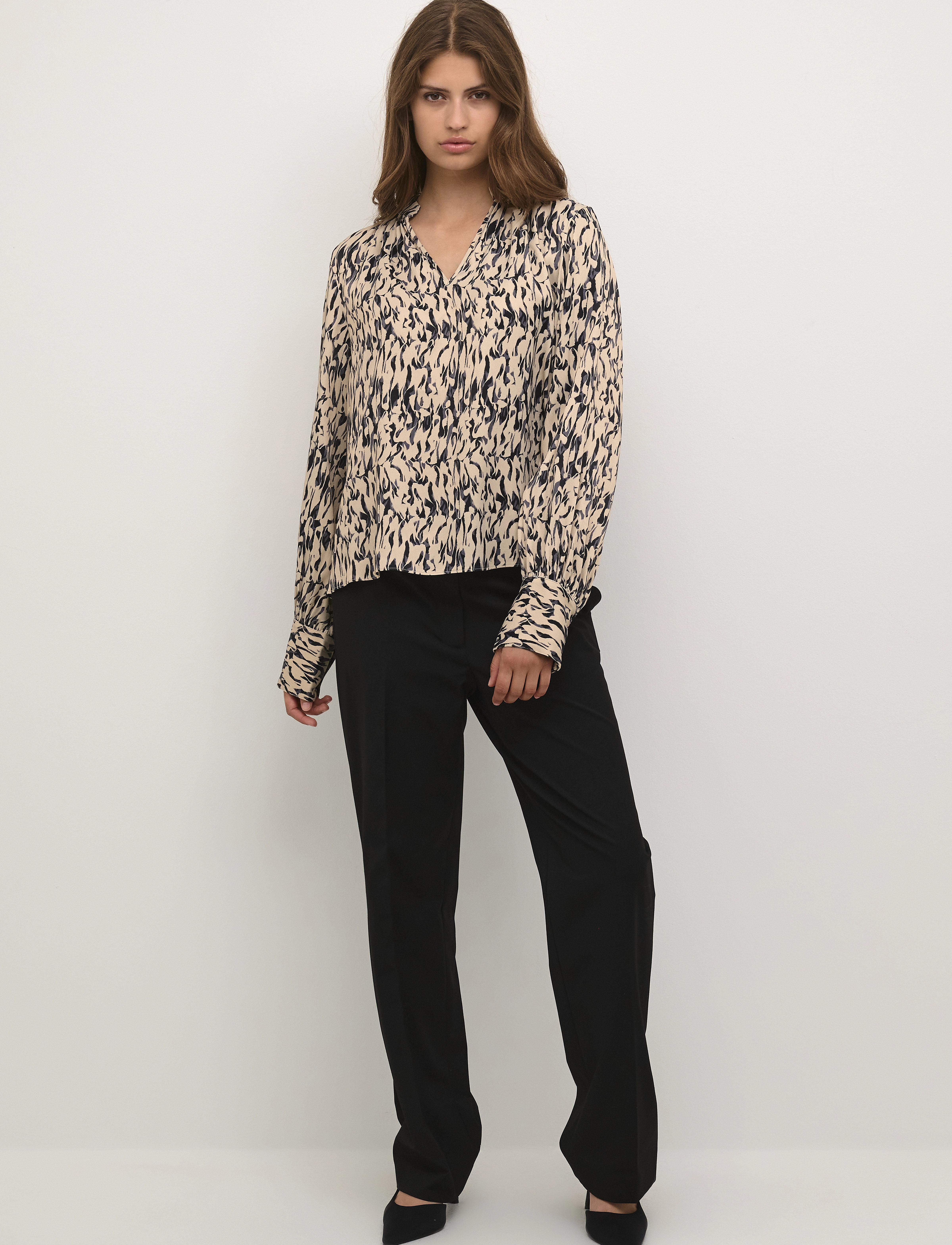 Karen By Simonsen - NikoleKB Blouse - langærmede bluser - nikole print black - 4
