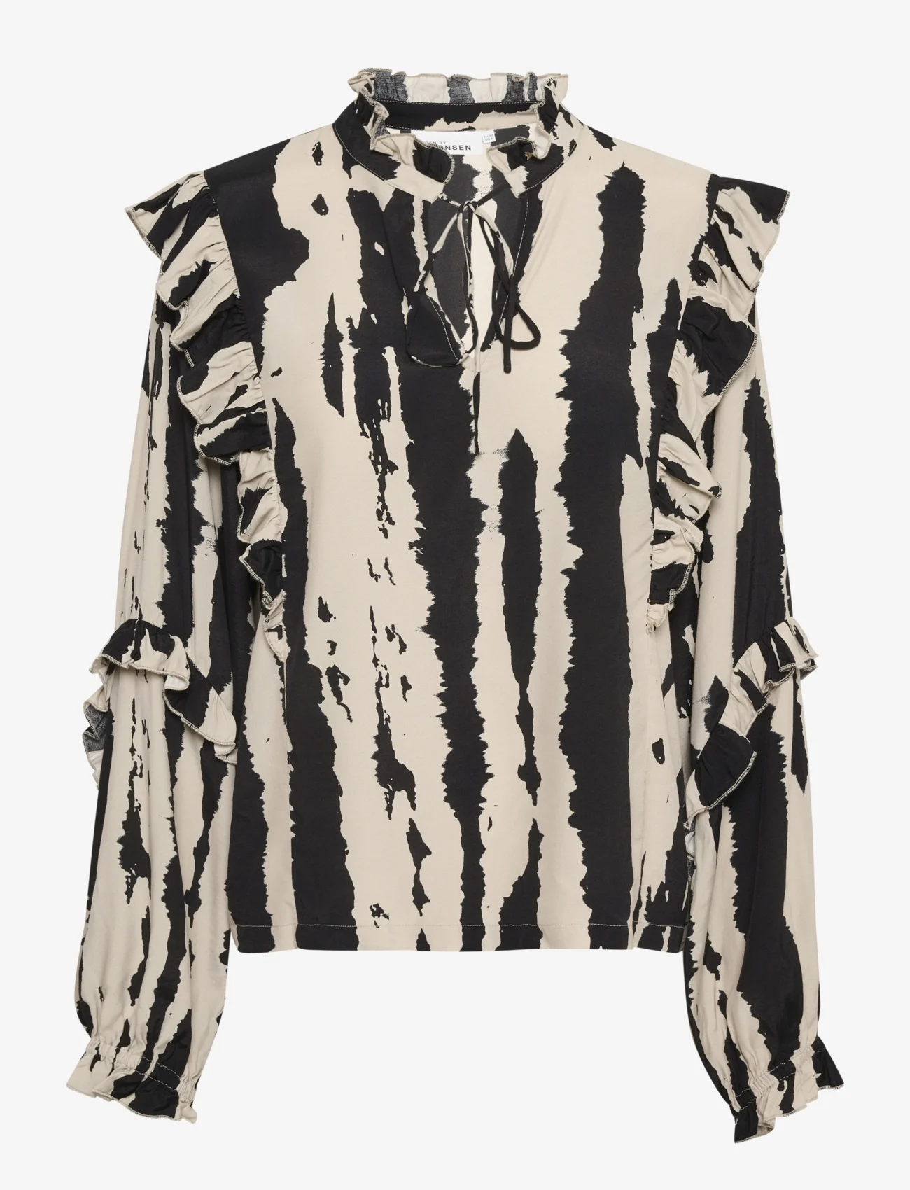 Karen By Simonsen - NimeKb Blouse - long-sleeved blouses - nimekb print black - 0