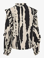 Karen By Simonsen - NimeKb Blouse - long-sleeved blouses - nimekb print black - 1