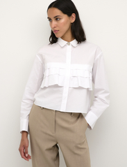 Karen By Simonsen - NillaKB Short Shirt - long-sleeved shirts - bright white - 2