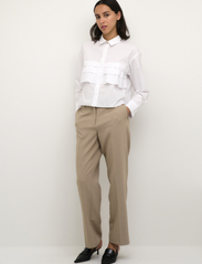 Karen By Simonsen - NillaKB Short Shirt - long-sleeved shirts - bright white - 4