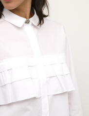 Karen By Simonsen - NillaKB Short Shirt - long-sleeved shirts - bright white - 5