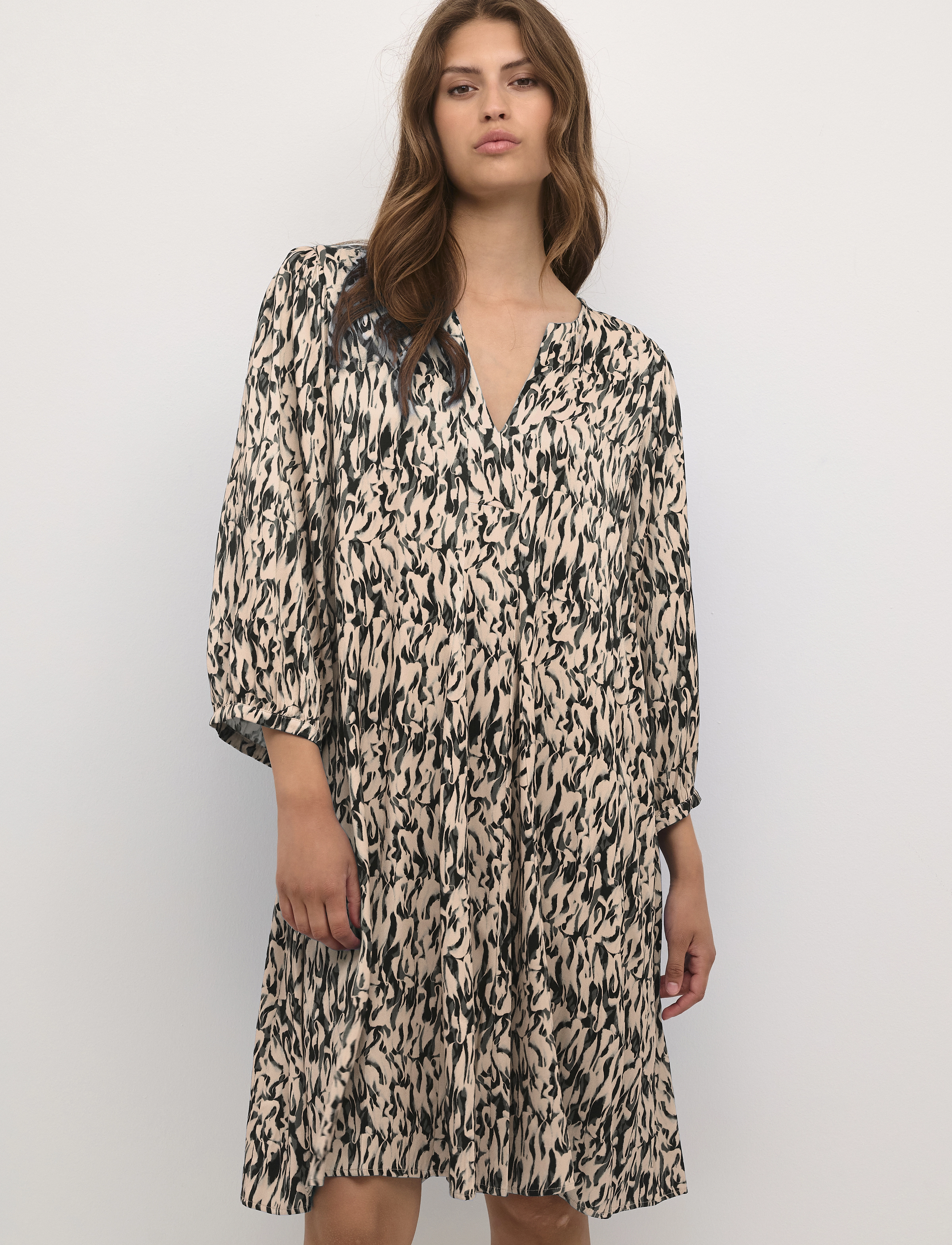 Karen By Simonsen NikoleKb Indie Dress - Kjoler - NIKOLE PRINT BLACK / beige