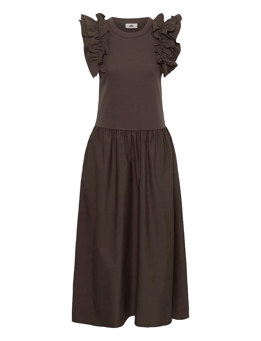 Karen By Simonsen - OdaKB Dress - maxiklänningar - chocolate martini - 1
