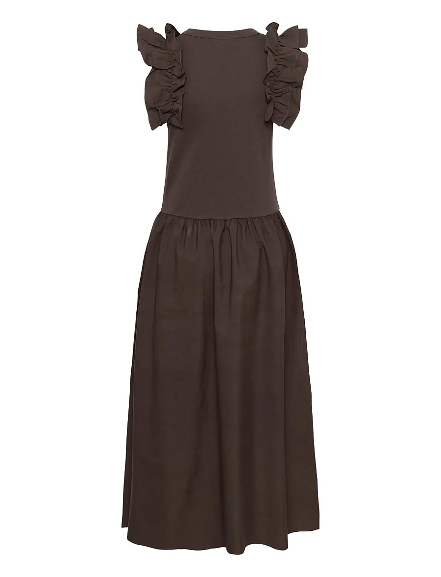 Karen By Simonsen - OdaKB Dress - maxiklänningar - chocolate martini - 2