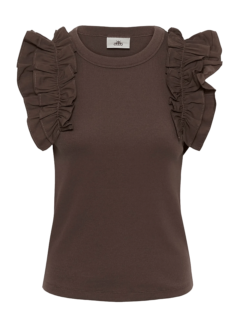 Karen By Simonsen - OdaKB Tank - t-shirts - chocolate martini - 1