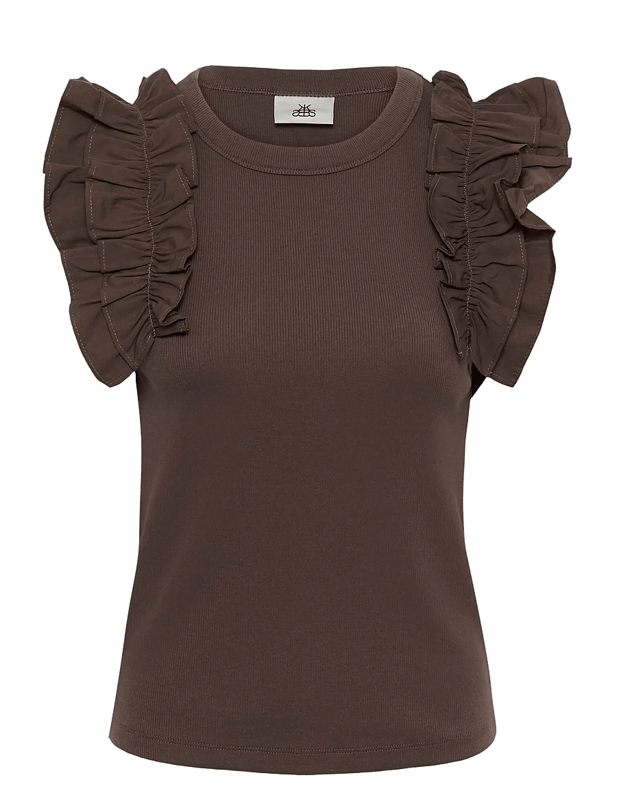 Karen By Simonsen - OdaKB Tank - t-shirts - chocolate martini - 1