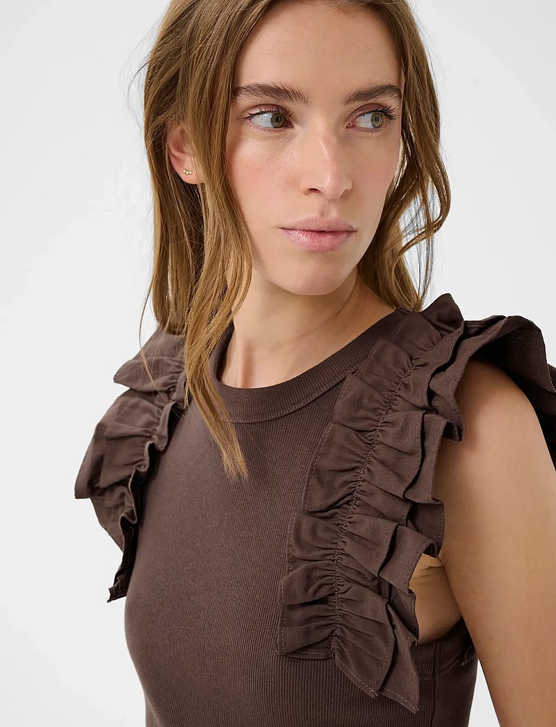 Karen By Simonsen - OdaKB Tank - t-shirts - chocolate martini - 5