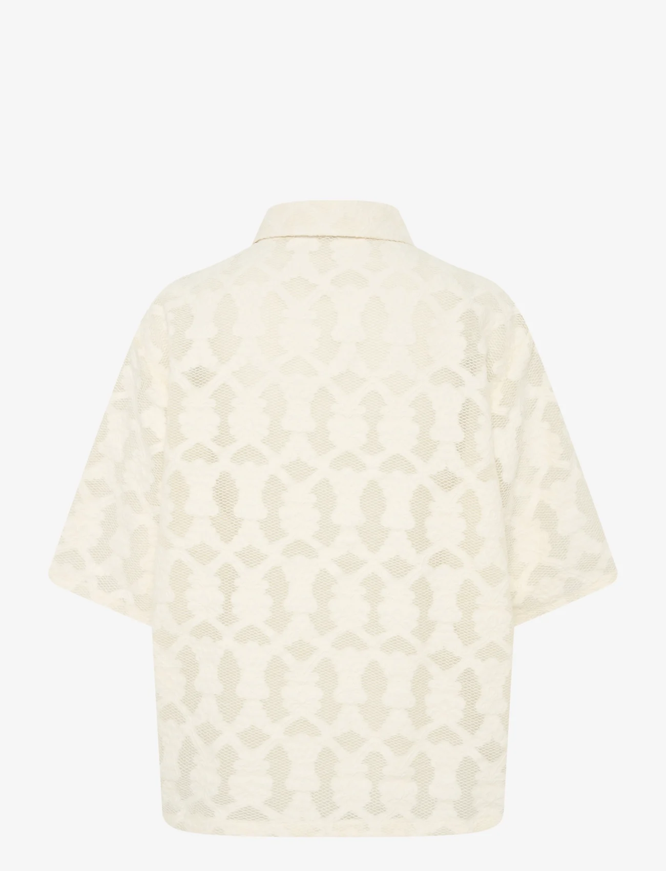 Karen By Simonsen - OrkideKB Shirt - kortærmede skjorter - egret - 1