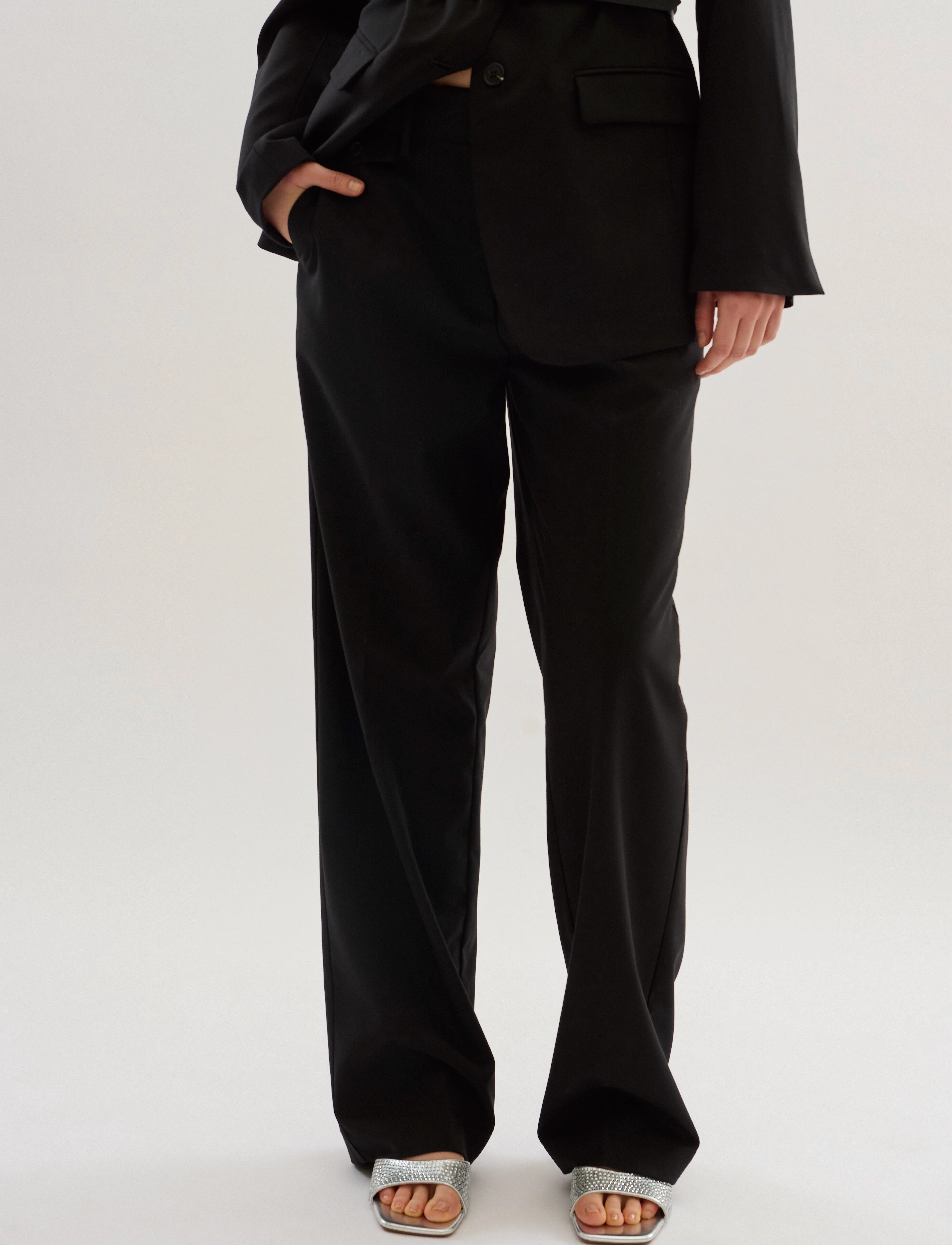Karen By Simonsen Kbmilano Solid Pants, 34, Trousers, Schwarz - Suitpants, Frauen
