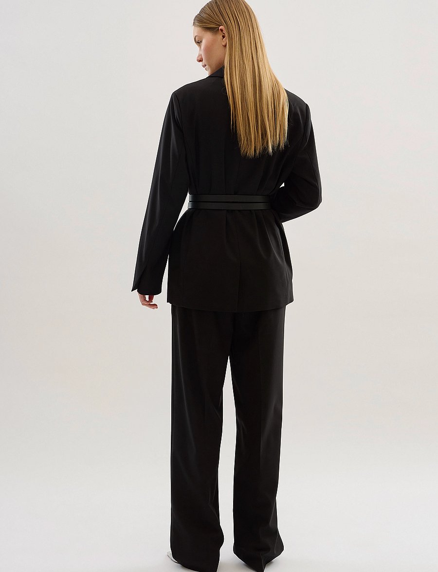 Karen By Simonsen - KBMilano Solid Pants - dressbukser - meteorite - 4
