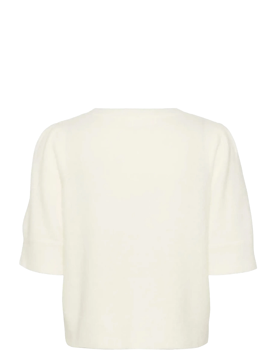 Karen By Simonsen - KBNoabelle Plain Pullover - striktrøjer - egret - 2