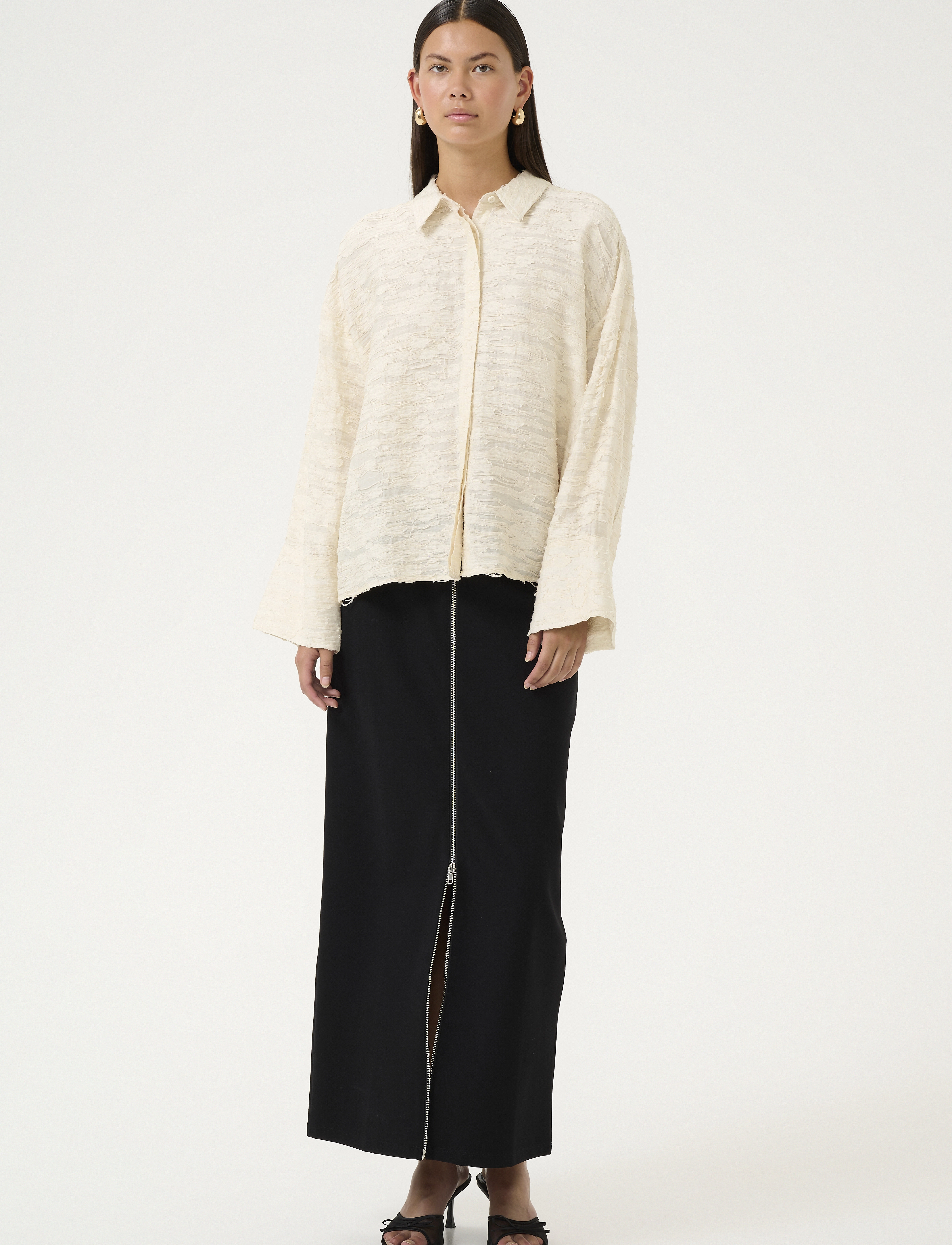 Karen By Simonsen - KBRoberta Shirt - langærmede skjorter - egret - 3