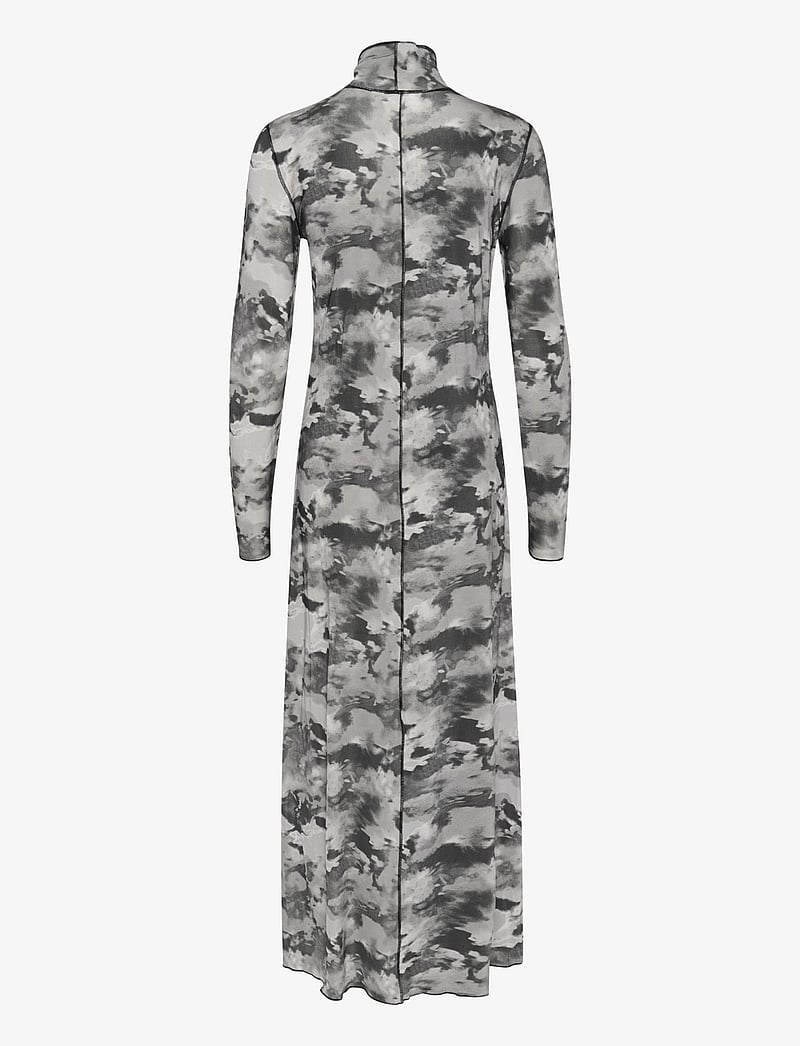 Karen By Simonsen - KBRosalina Dress - t-shirtkjoler - roselina print grey - 2