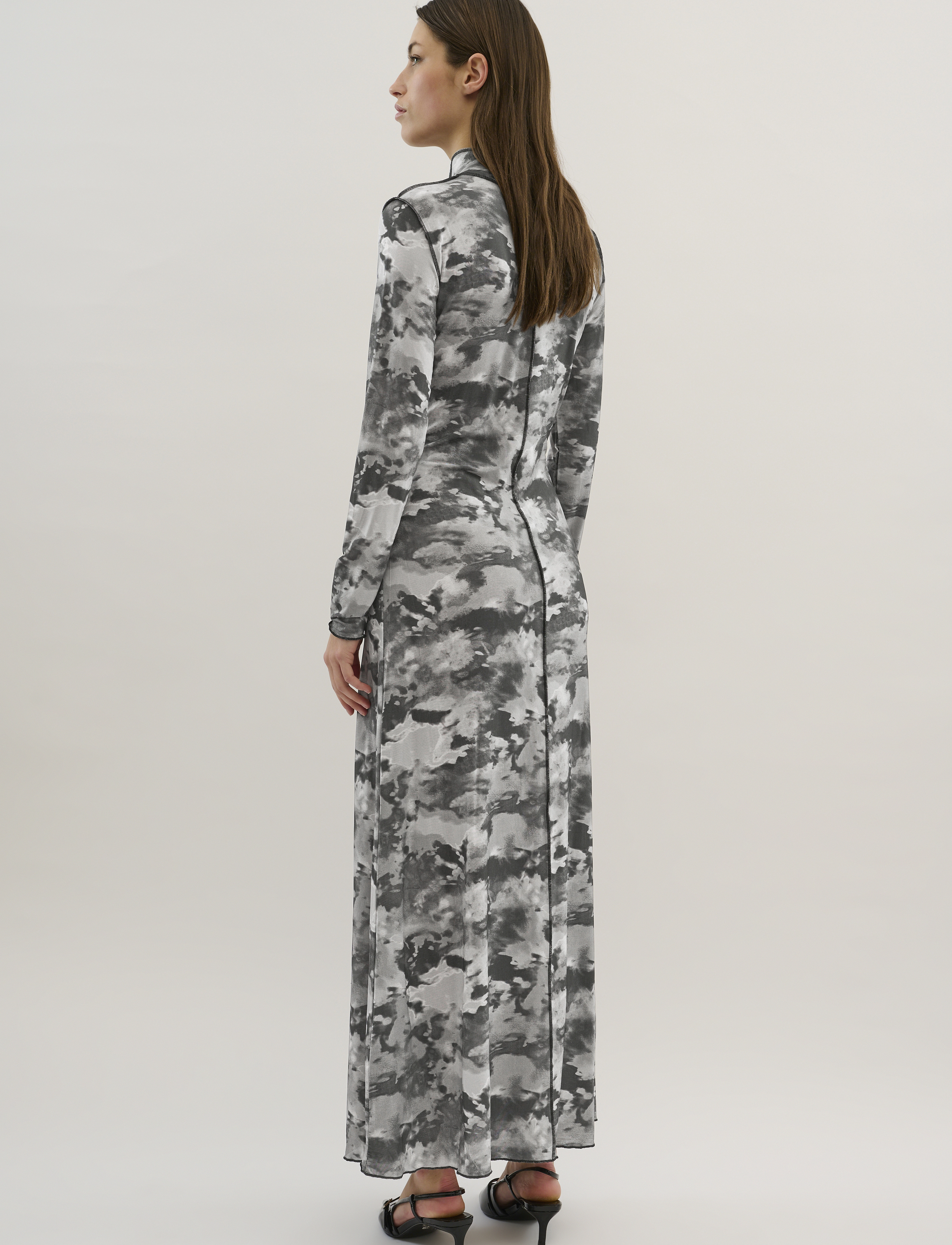 Karen By Simonsen - KBRosalina Dress - t-shirt-kleider - roselina print grey - 4