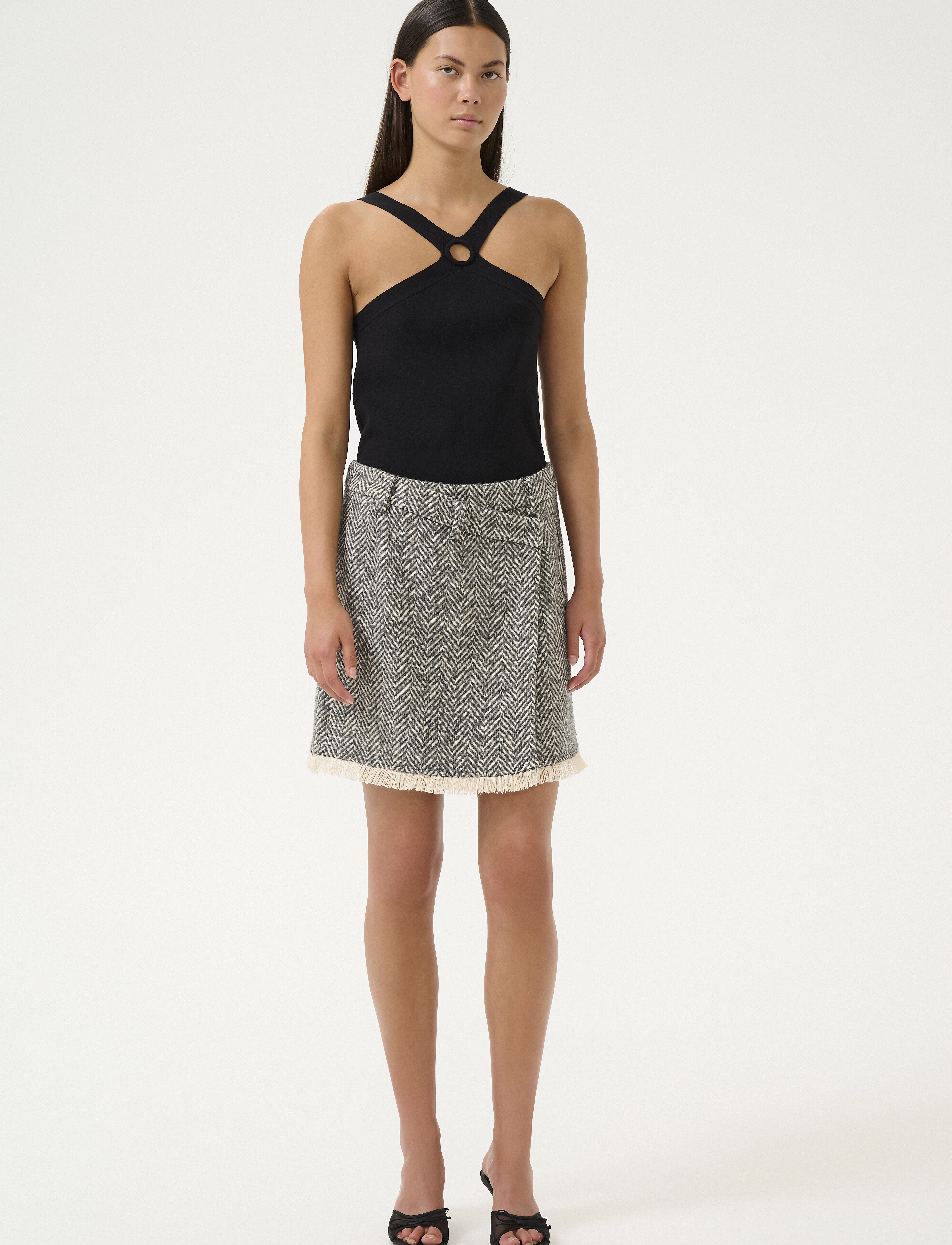 Karen By Simonsen - KBRitt Skirt - korte nederdele - thunderstorm - 3